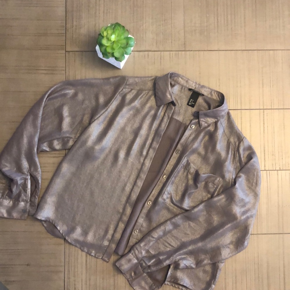 🟣H & M Gold Blouse Size 4🟣